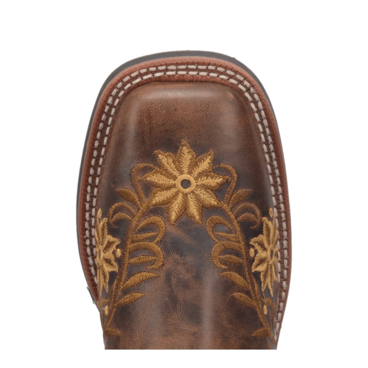 Laredo Women's Secret Garden Broad Square Toe Leather Boots - Brown 5822 - 6M