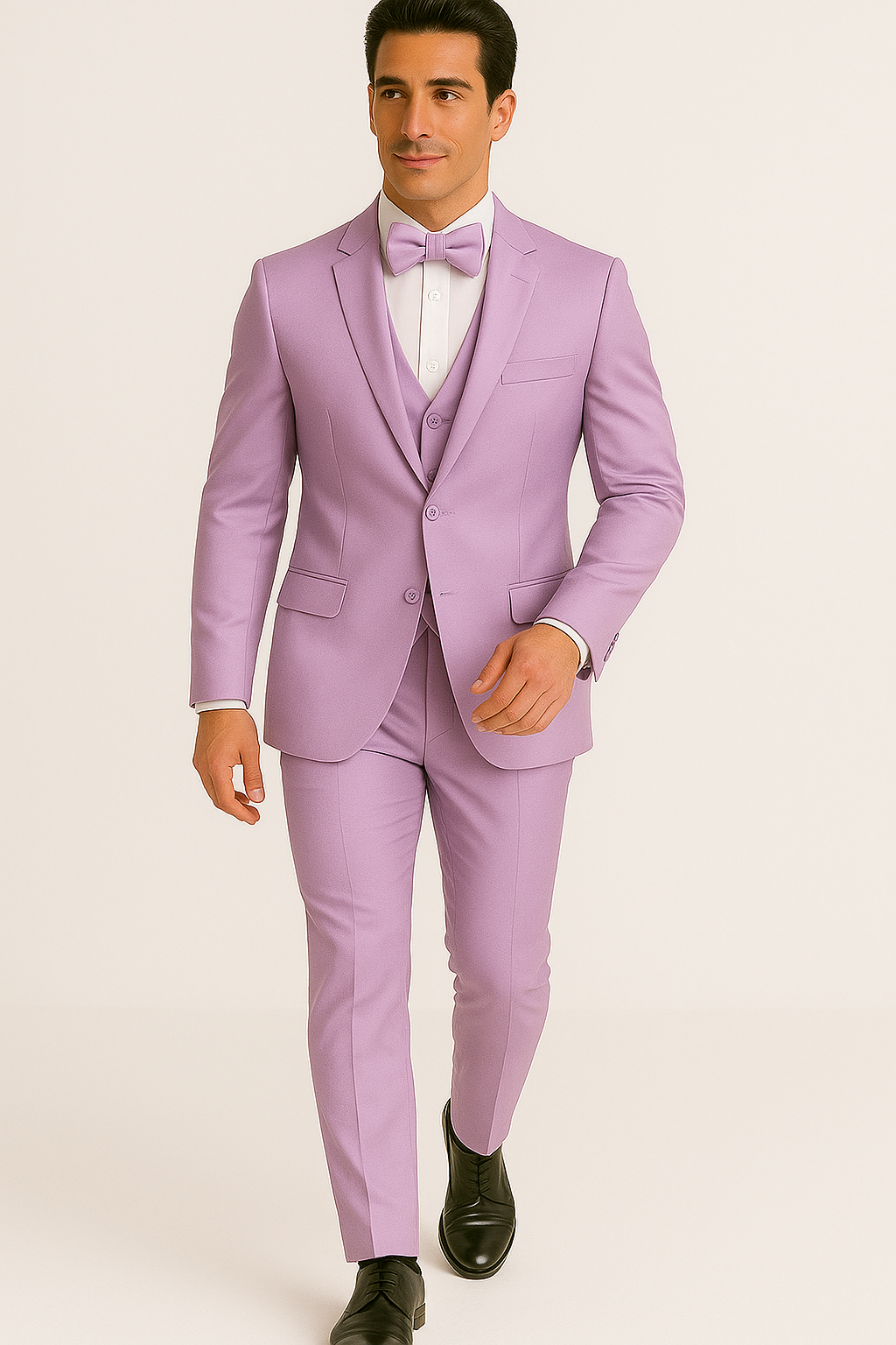 Lavender Satin Tuxedo Four Piece Set - Wedding - Prom