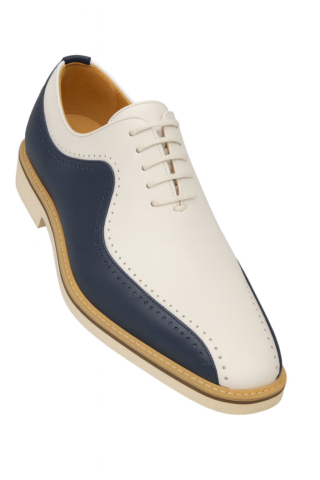 Carrucci Stylish Two-Tone Brogue Oxford - 8.5