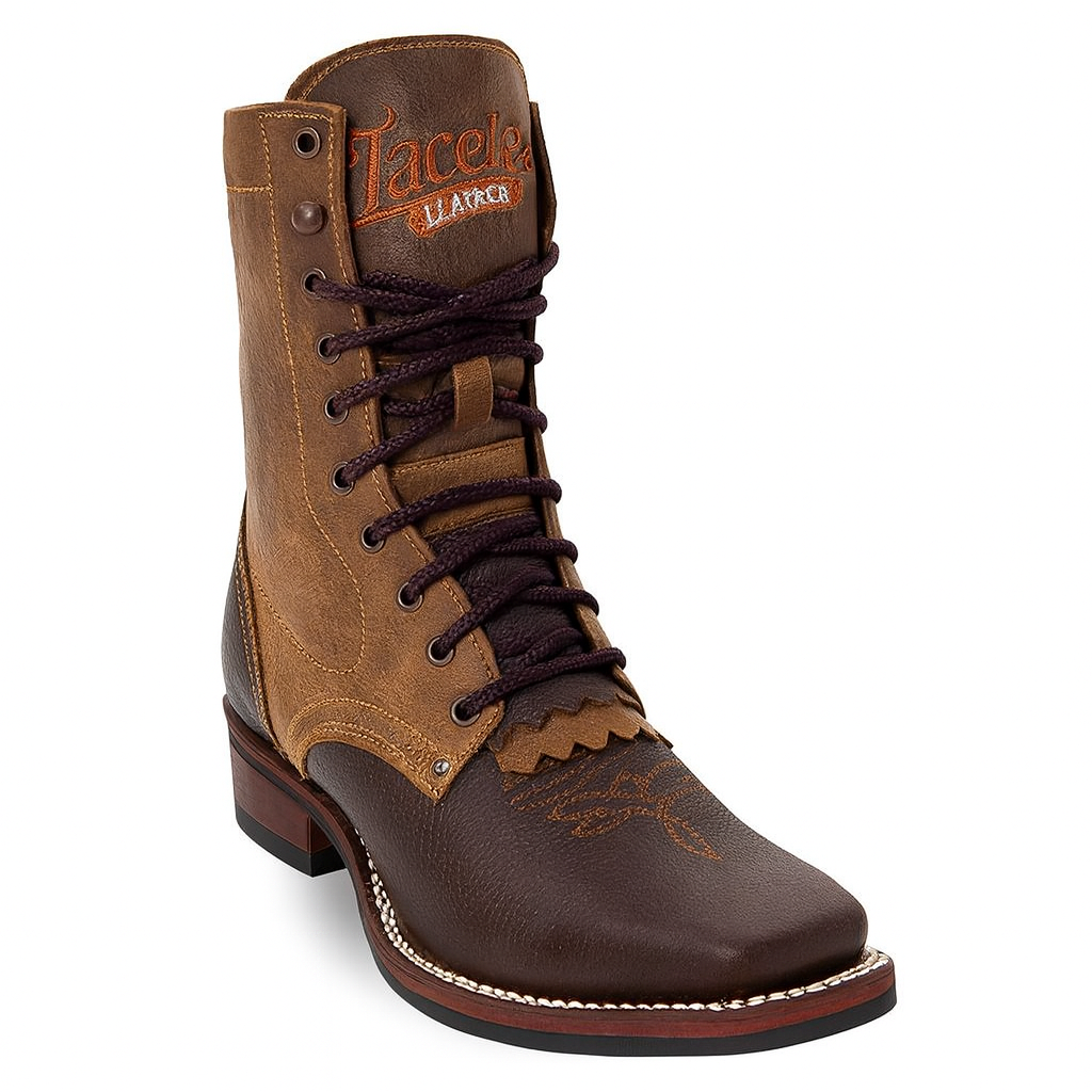 Lace Up Cowboy Boots - EE