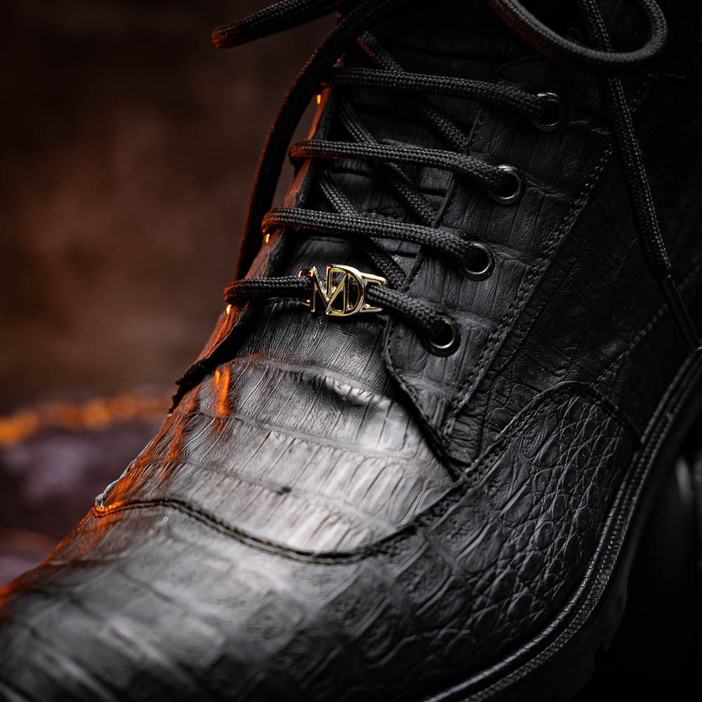 Marco Di Milano Leoni Oil Black Leather Dress Shoe