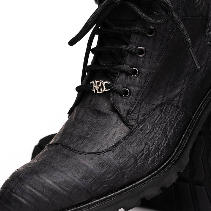 Marco Di Milano Leoni Oil Black Leather Dress Shoe