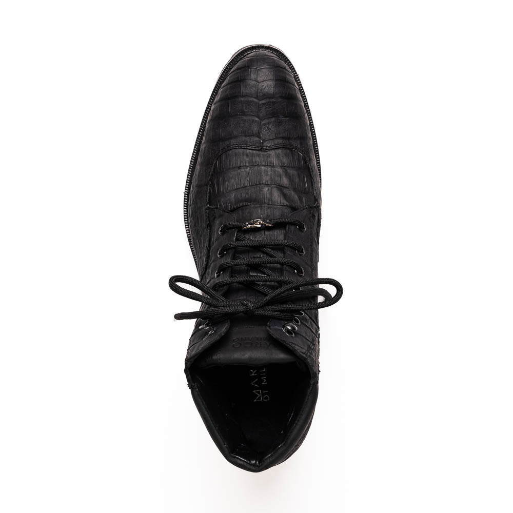 Marco Di Milano Leoni Oil Black Leather Dress Shoe