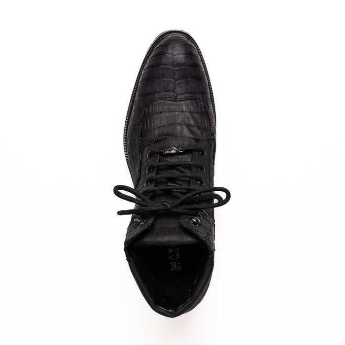 Marco Di Milano Leoni Oil Black Leather Dress Shoe