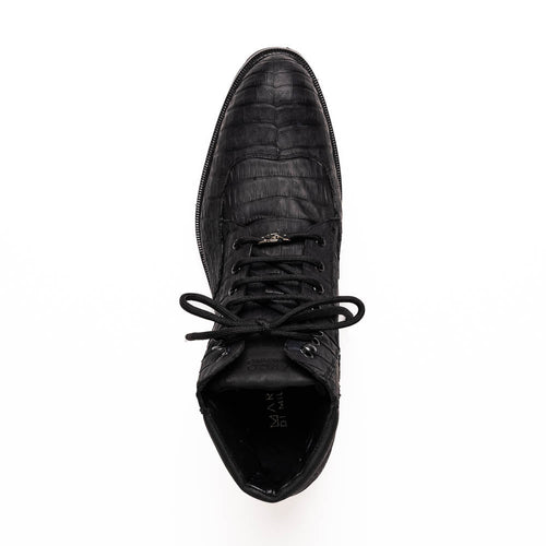Marco Di Milano Leoni Oil Black Leather Dress Shoe