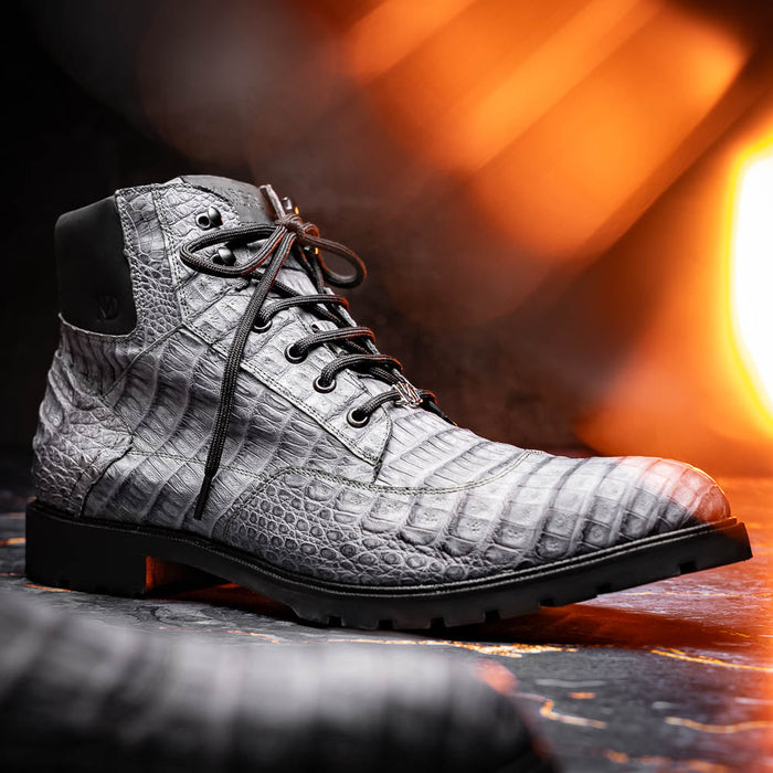 Marco Di Milano Leoni Oil Gray Leather Shoe