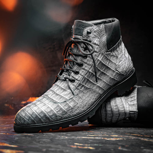Marco Di Milano Leoni Oil Gray Leather Shoe