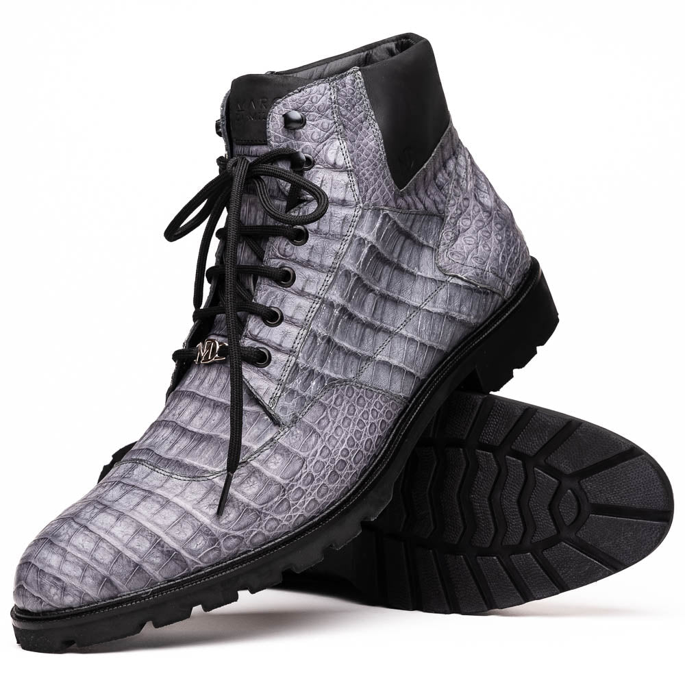 Marco Di Milano Leoni Oil Gray Leather Shoe - 8 USA