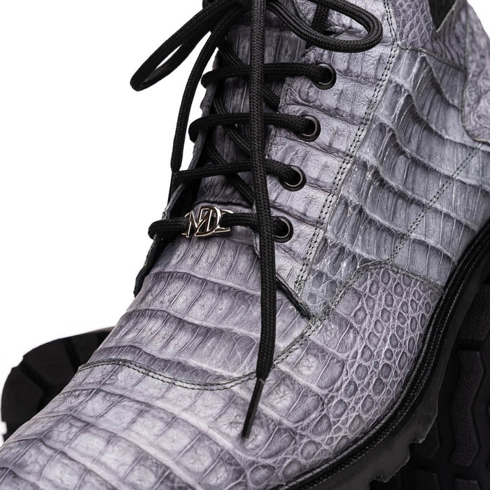 Marco Di Milano Leoni Oil Gray Leather Shoe