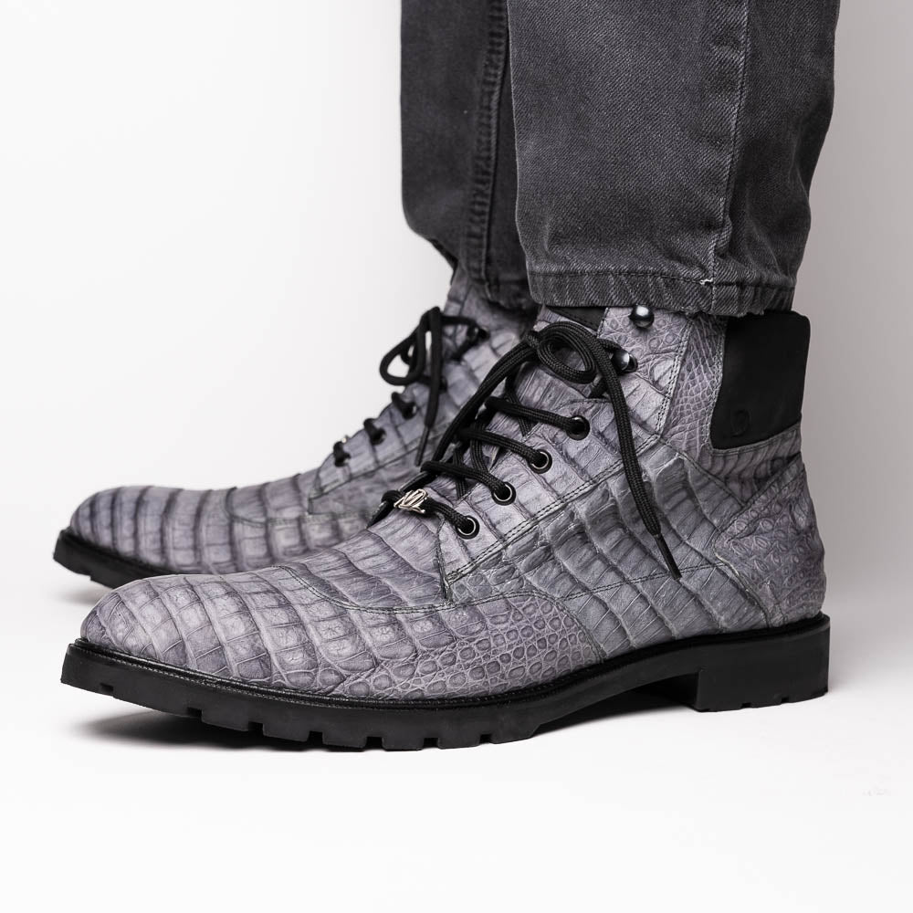 Marco Di Milano Leoni Oil Gray Leather Shoe