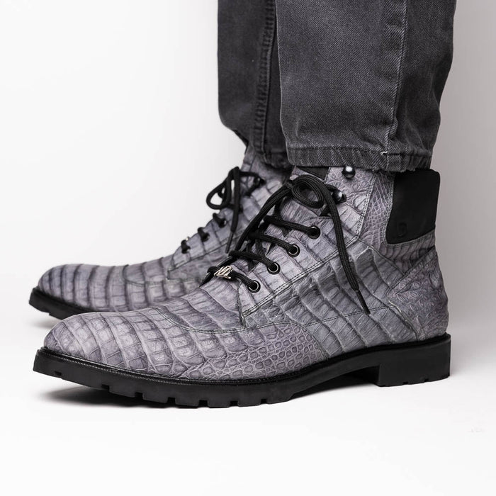 Marco Di Milano Leoni Oil Gray Leather Shoe