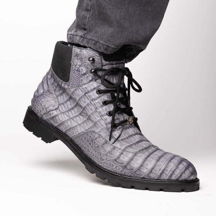 Marco Di Milano Leoni Oil Gray Leather Shoe