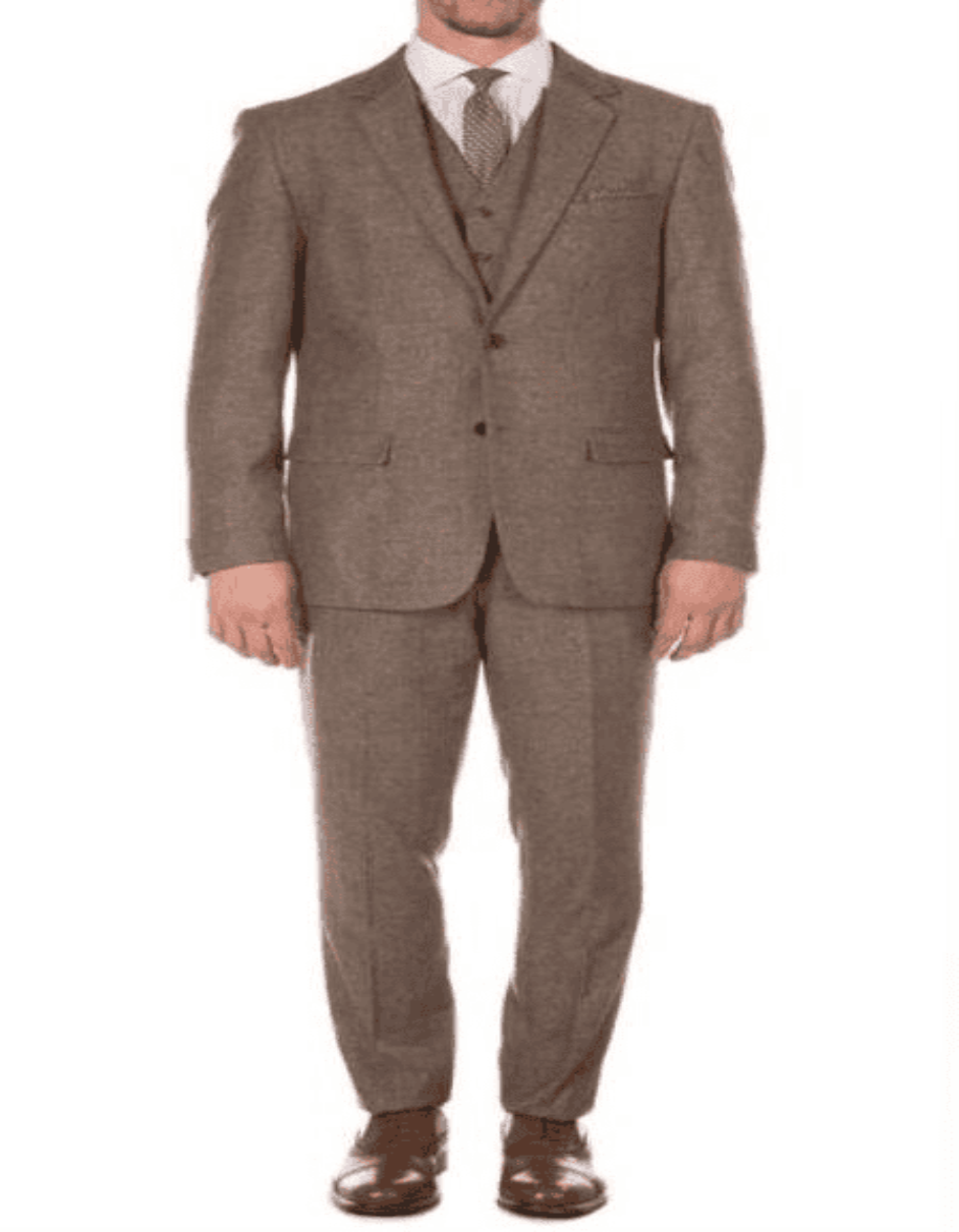 Men Light Brown Wedding Suit Groom Suit - Brown