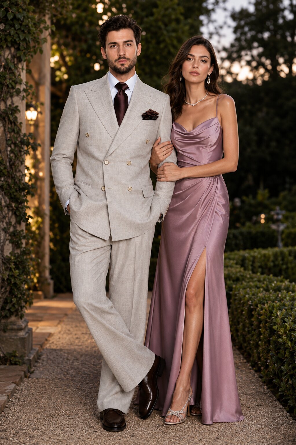 Suits With Baggy Pleated Pants - Wide Leg Pants 100% Wool - Classic Fit in  Light Brown Color by Rossiman