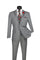 Light Gray Trimmed Lapel Slim Fit 3 Piece Suit