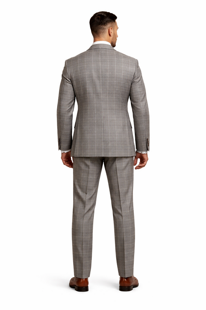 Light Grey Plaid Suit - 1920 Vintage Suit
