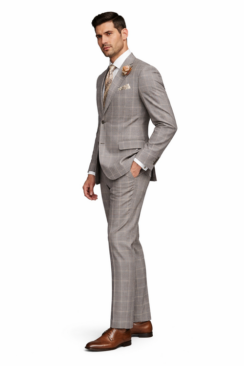 Light Grey Plaid Suit - 1920 Vintage Suit