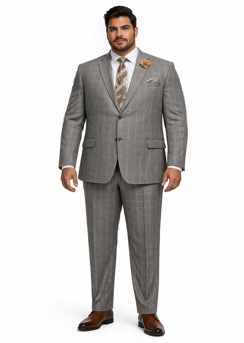 Light Grey Plaid Suit - 1920 Vintage Suit