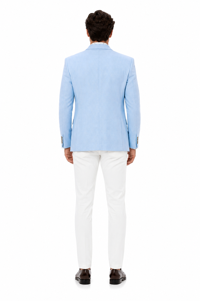 Linen Blazer - Light Blue Linen Sportcoat