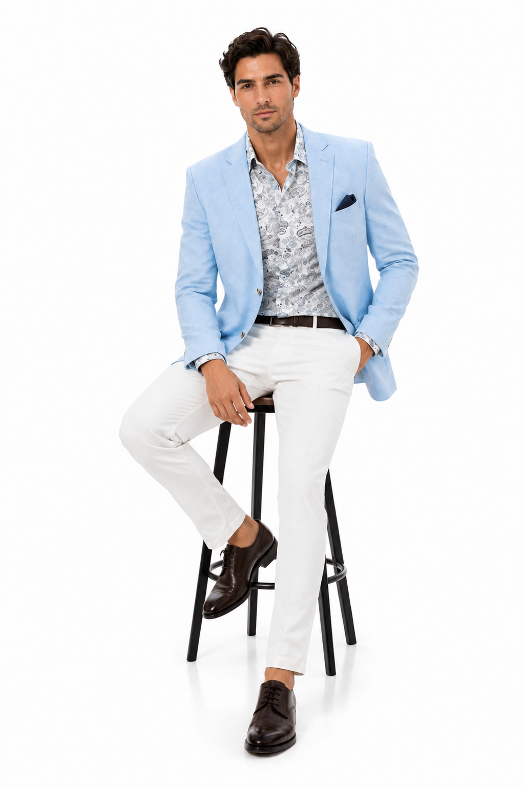 Linen Blazer - Light Blue Linen Sportcoat