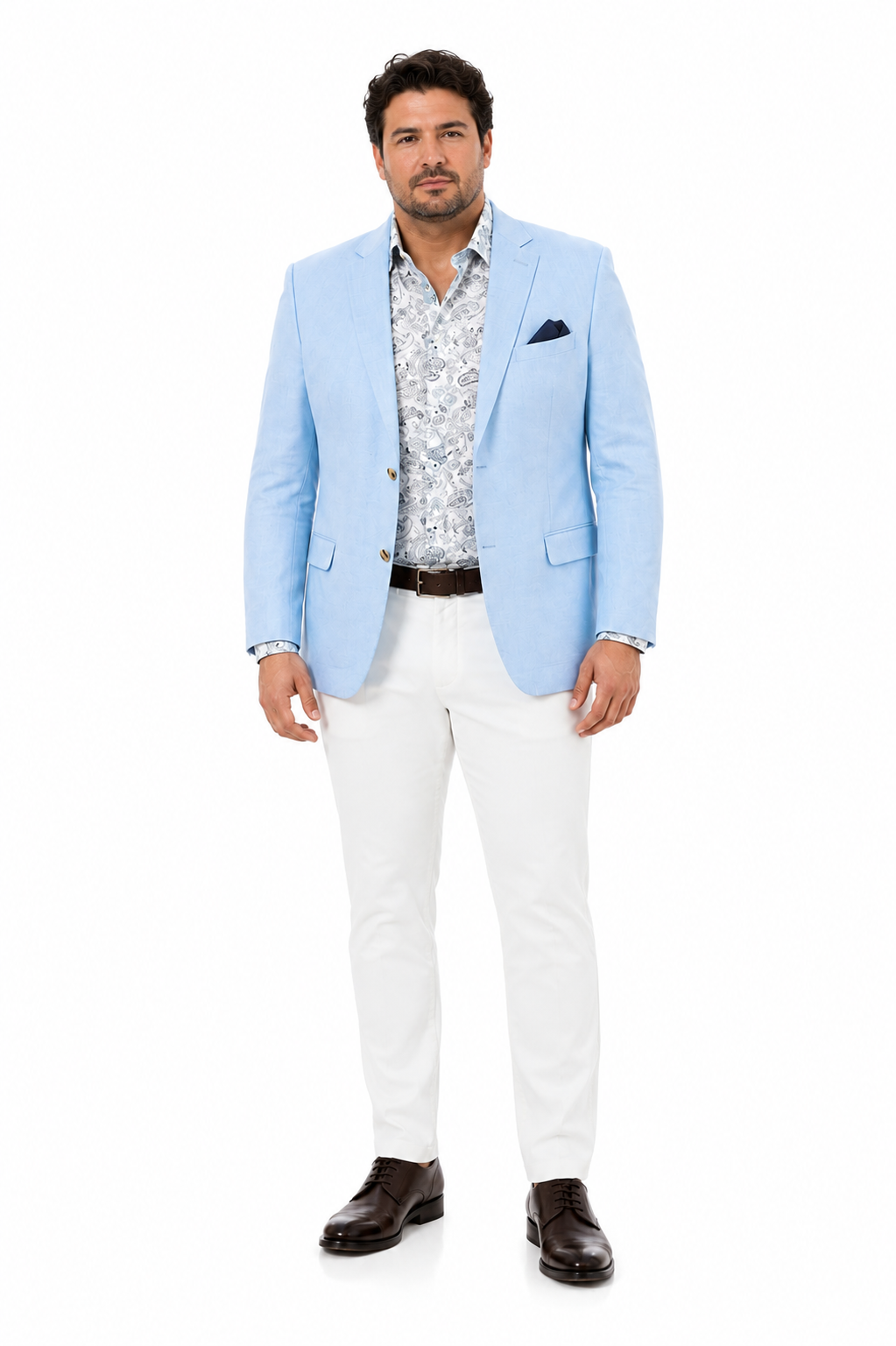 Linen Blazer - Light Blue Linen Sportcoat