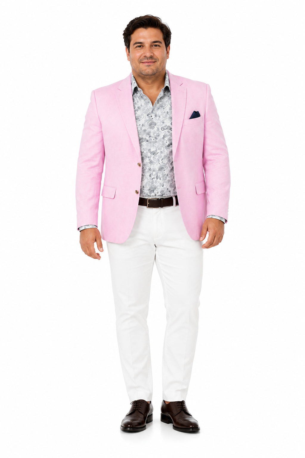 Linen Blazer - Pink Linen Sportcoat