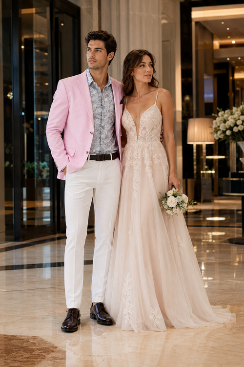 Linen Blazer - Pink Linen Sportcoat