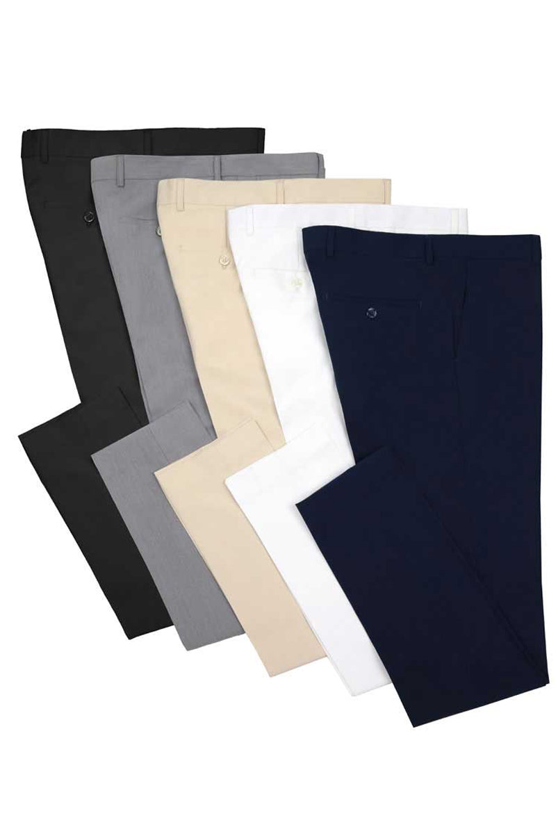 "Men's Ultra Slim Fit Wool Dress Pants - Available in 5 Colors"