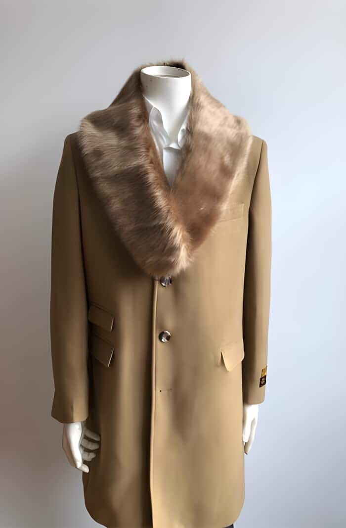 Camel three quarter length coat best sale