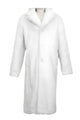Long Top Coat Full length Coat White - Faux Fur Overcoat