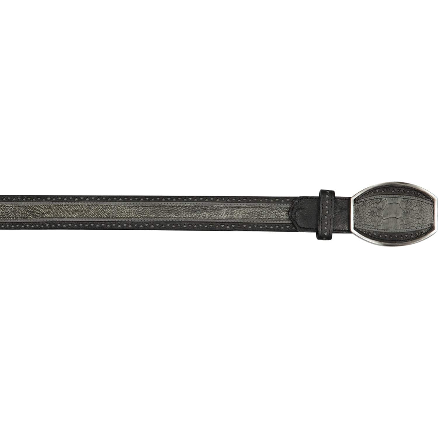 Men's Los altos Ostrich Leg Laser Design Casual Belt C24U0581 - 32