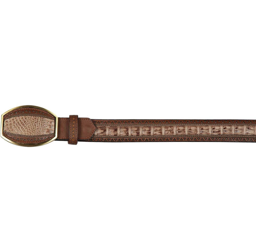 Los Altos Boots Belts Men's Los altos Caiman Belly Laser Design Casual Belt C24U8272