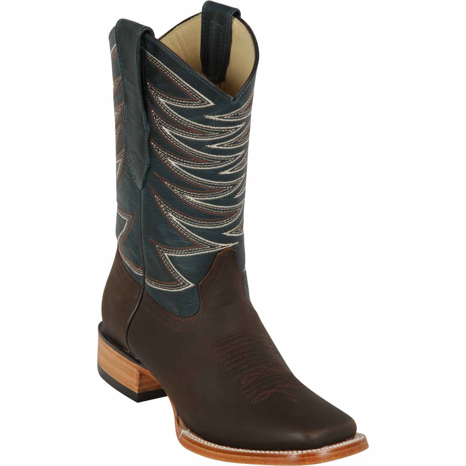 Los Altos Genuine Leather Wide Square Toe Boot 8276207 - 6