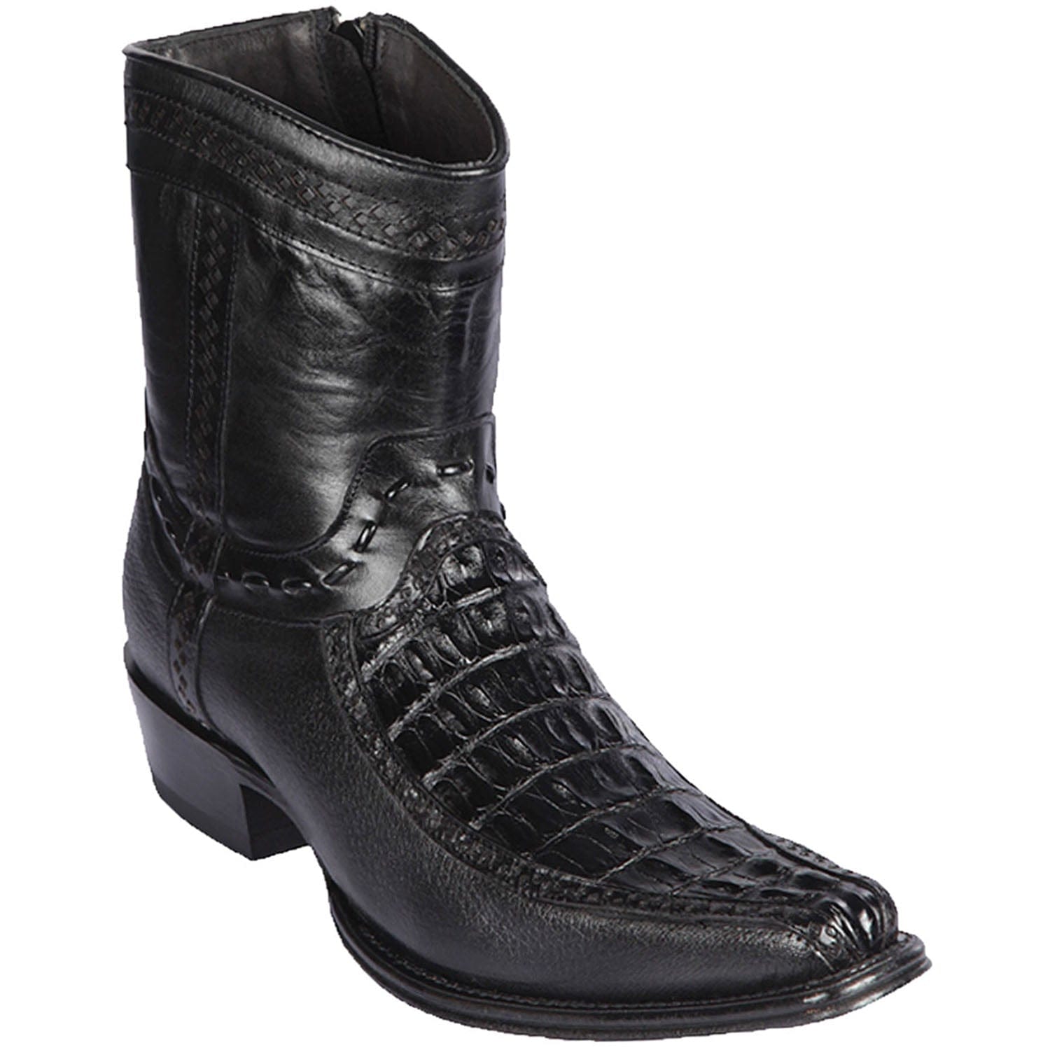 Men's Los Altos Caiman Tail and Deer European Toe Short Boots 76BF01 - 6