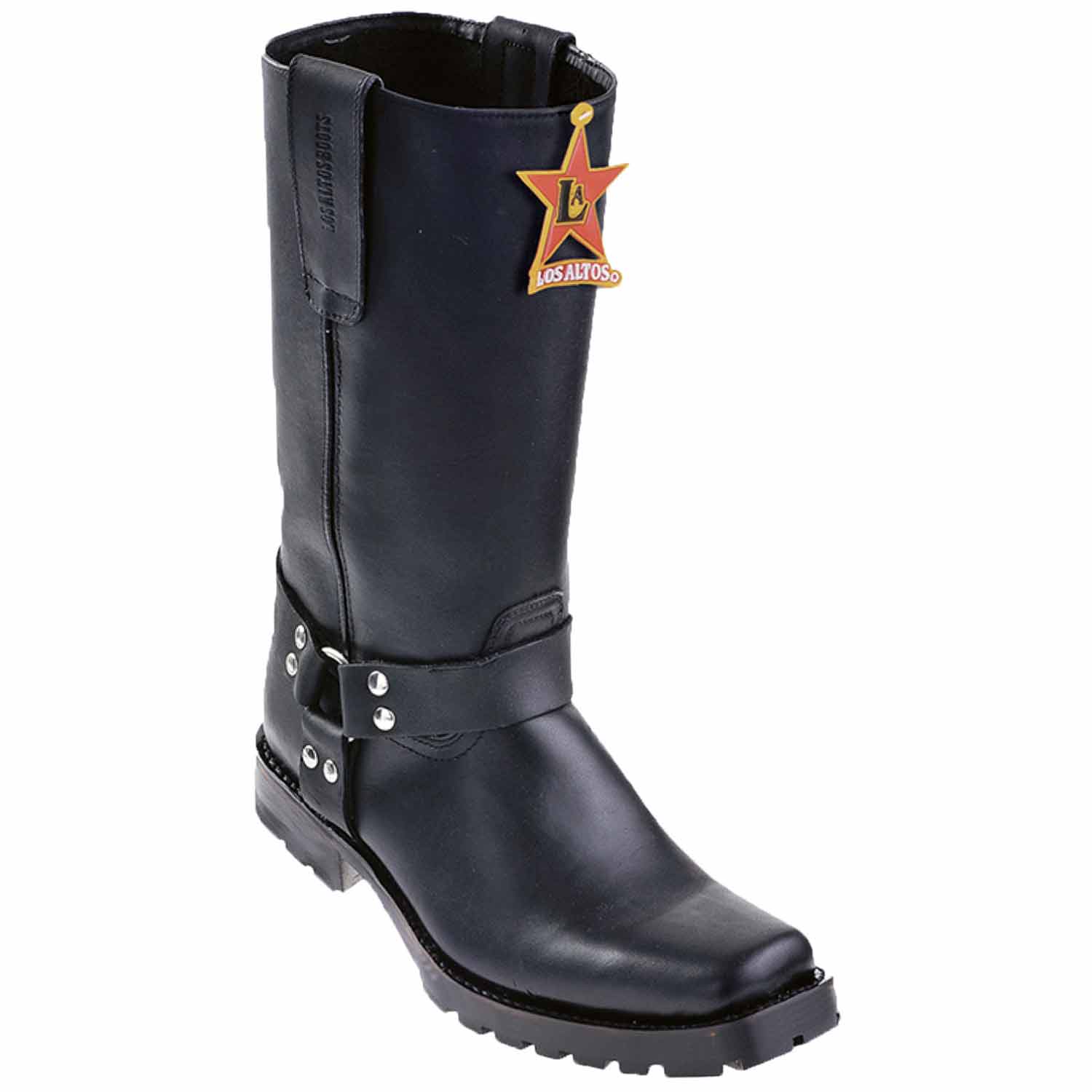 Men's Los Altos Genuine Leather Biker Boots 55T54 - 6