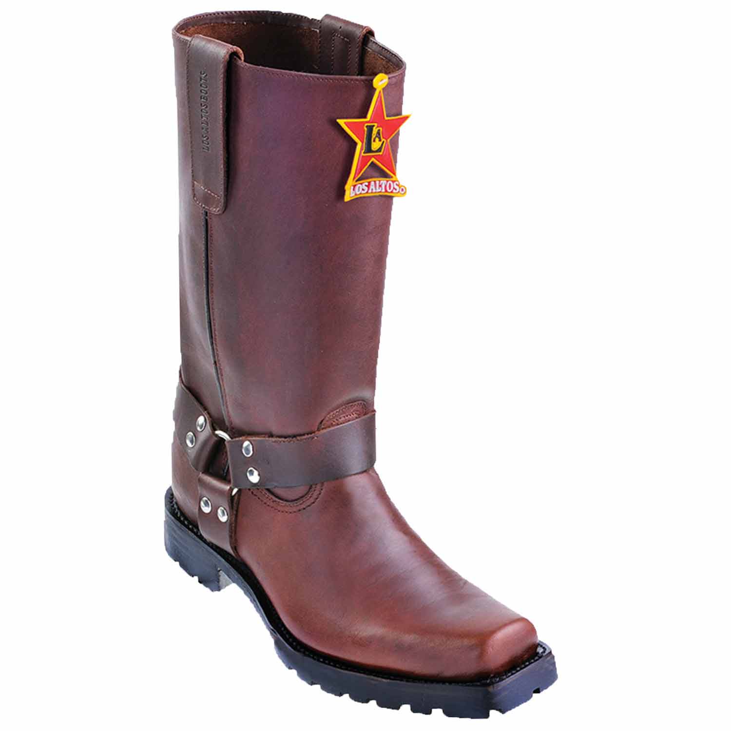 Men's Los Altos Genuine Leather Biker Boots 55T54 - 6