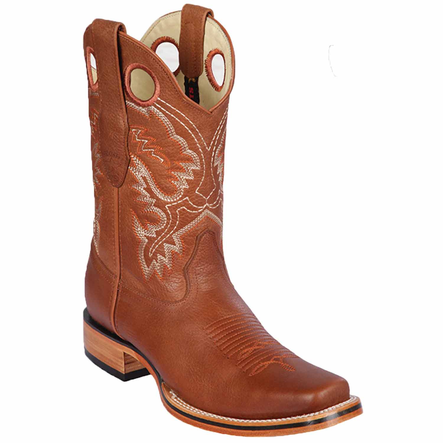 Men's Los Altos Genuine Leather Rodeo Square Toe Boots 81227 - 6