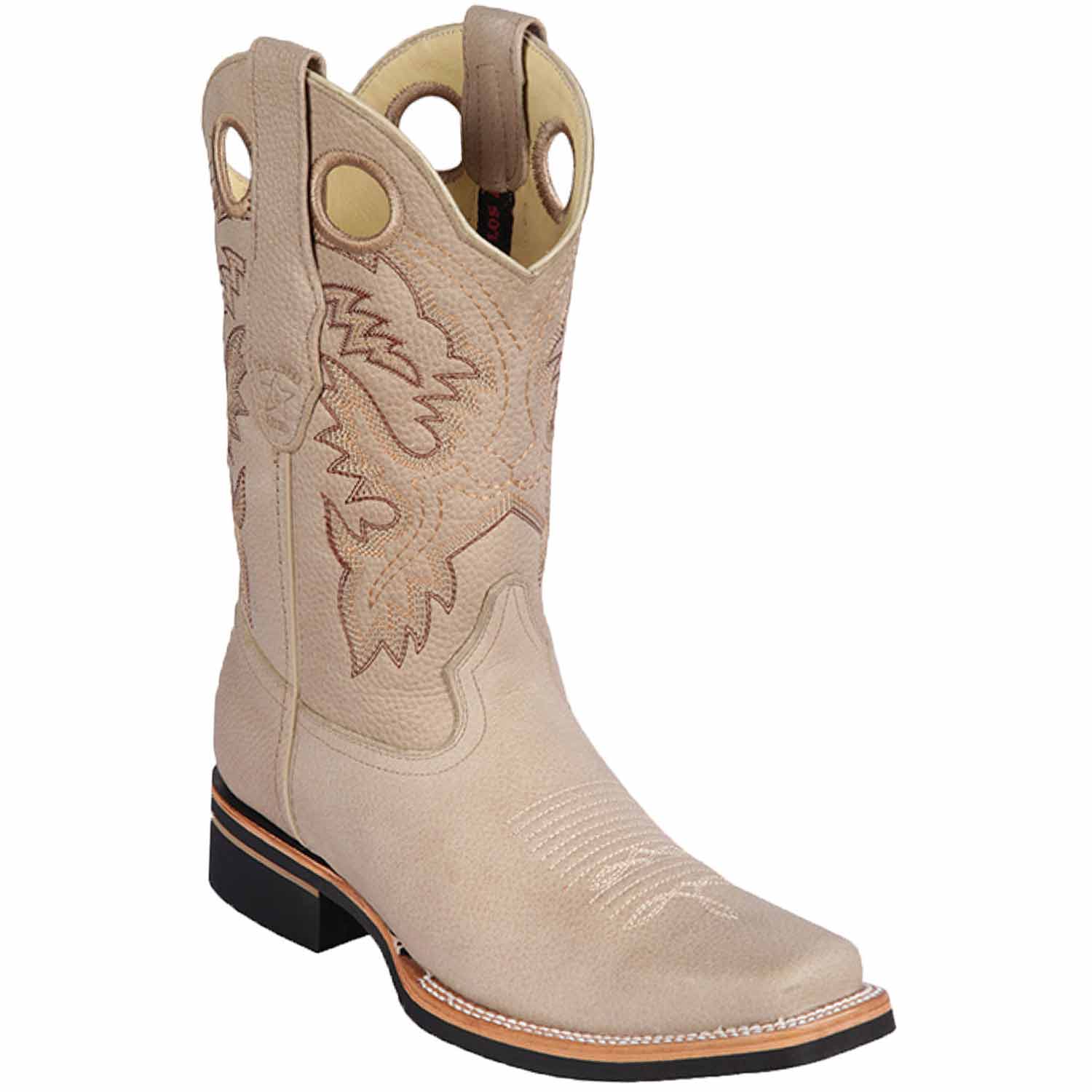 Men's Los Altos Genuine Leather Rodeo Square Toe Boots 81327 - 6