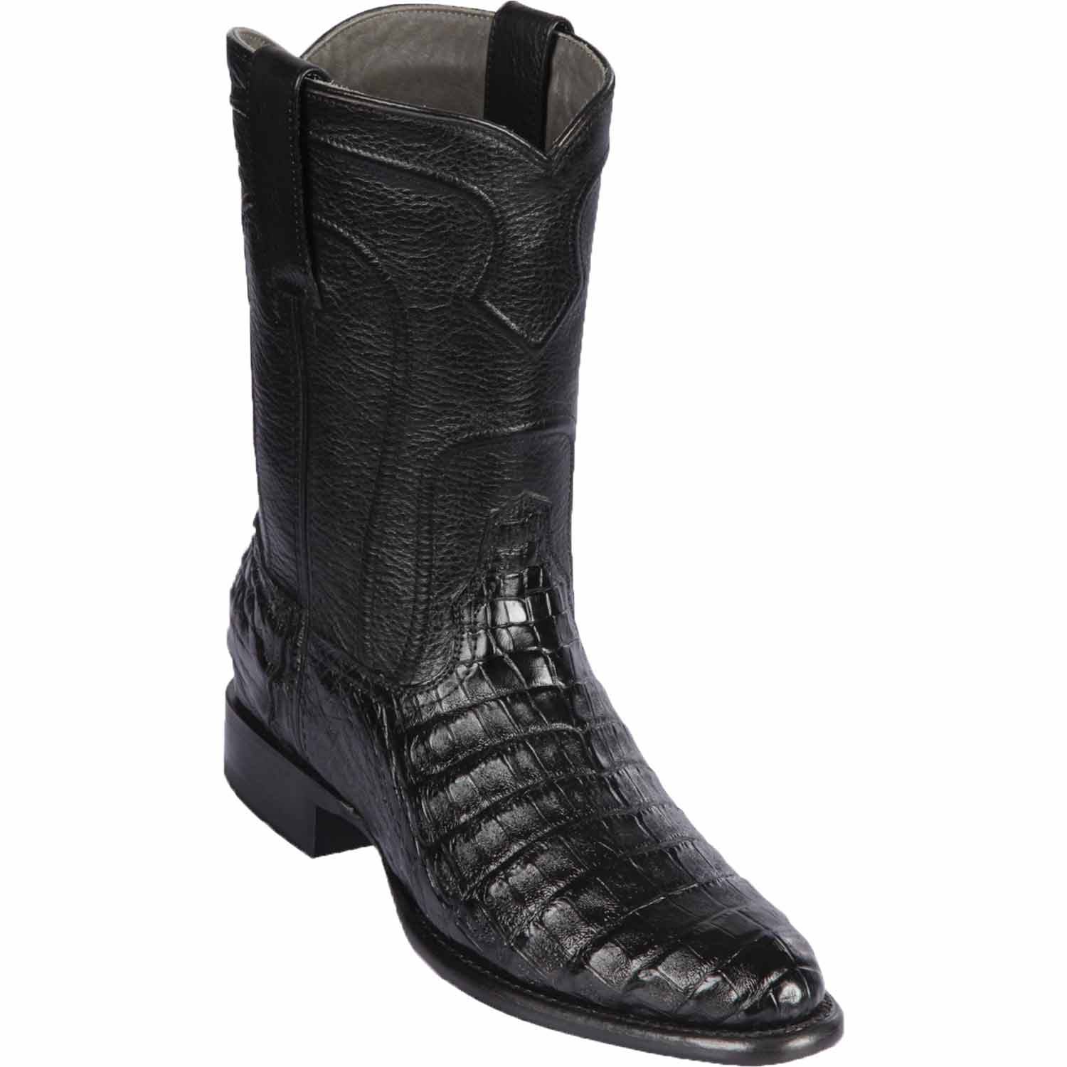 Men's Los Altos Original Caiman Belly Roper Toe Boots 69Z82 - 6