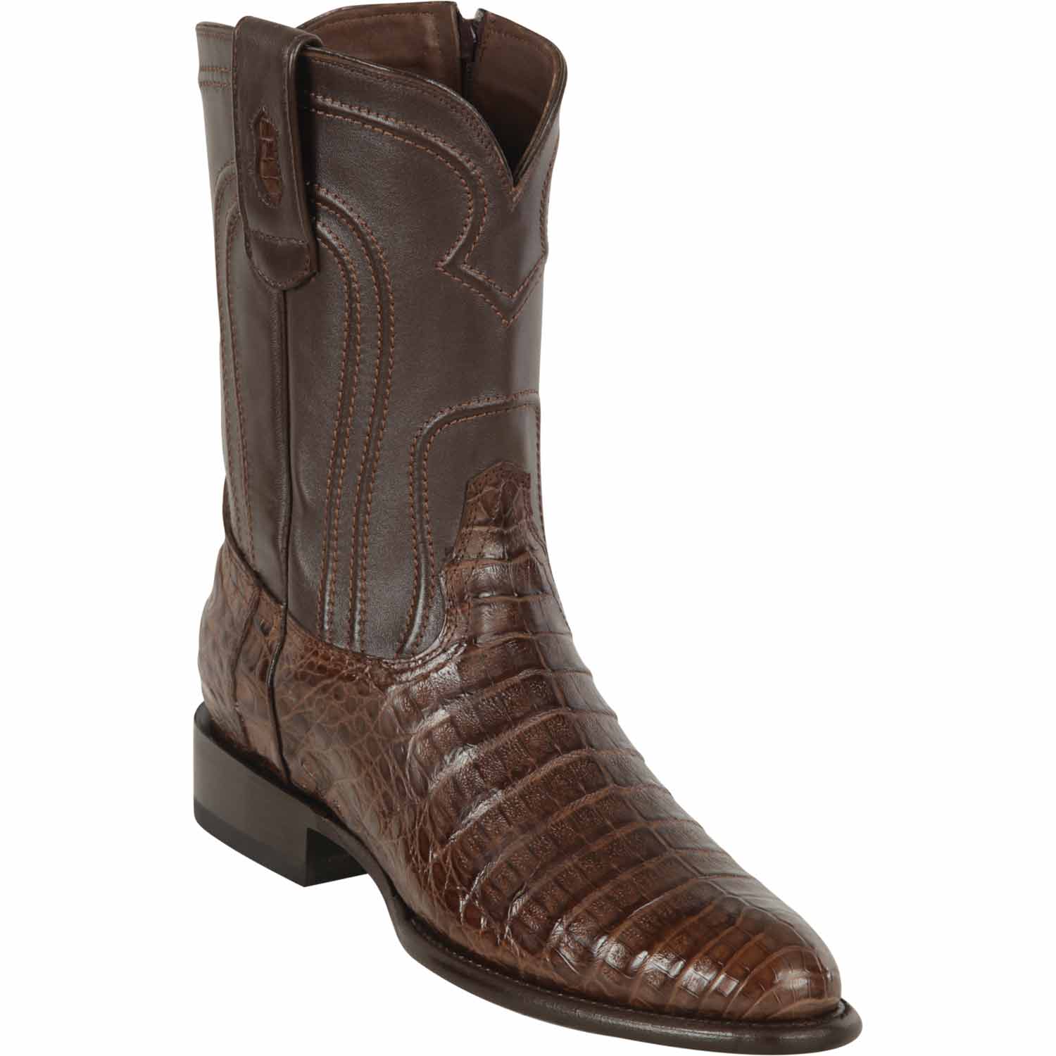 Men's Los Altos Original Caiman Belly Roper Toe Boots 69Z82 - 6