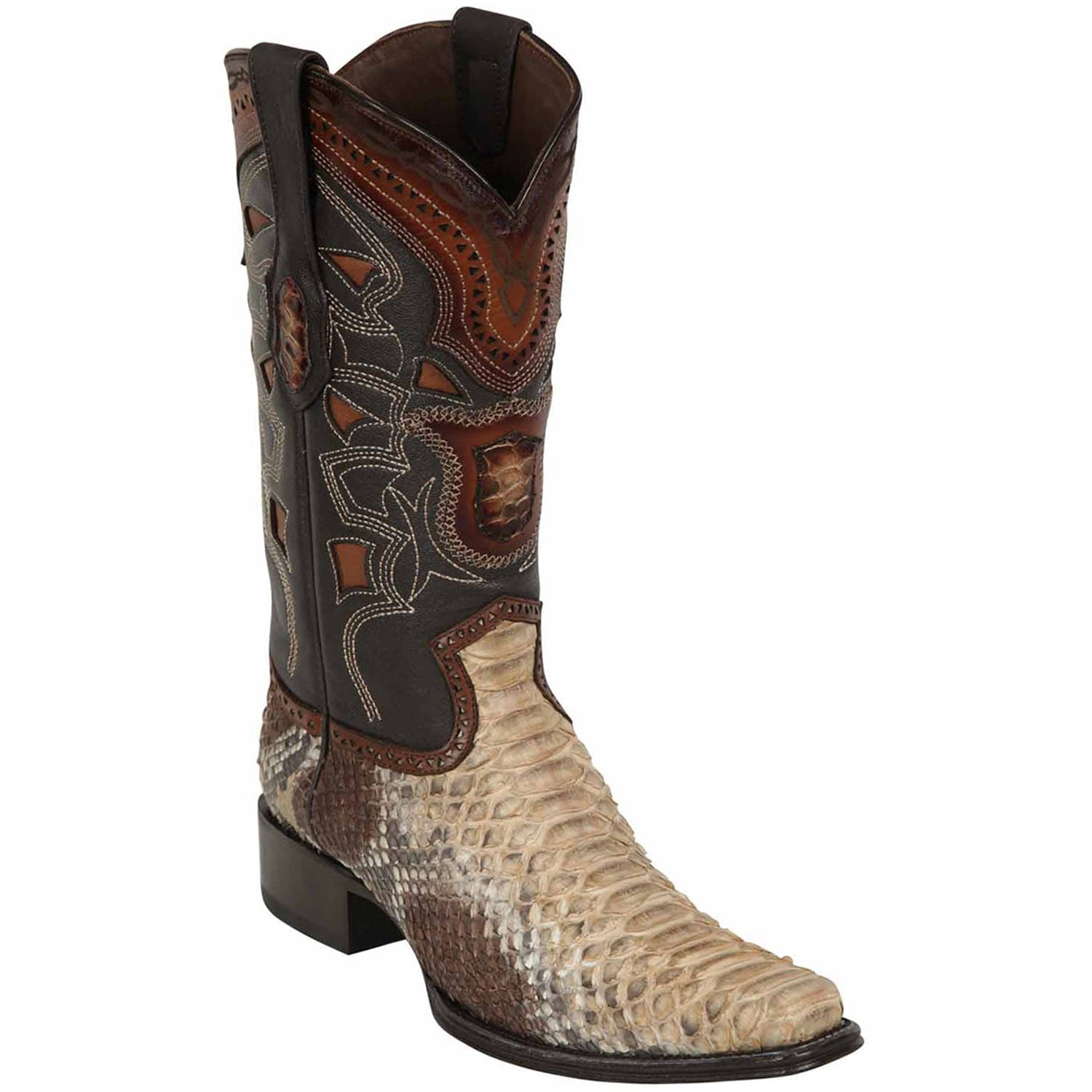 6 Men's Los Altos Original Python European Square Toe Boots 7657