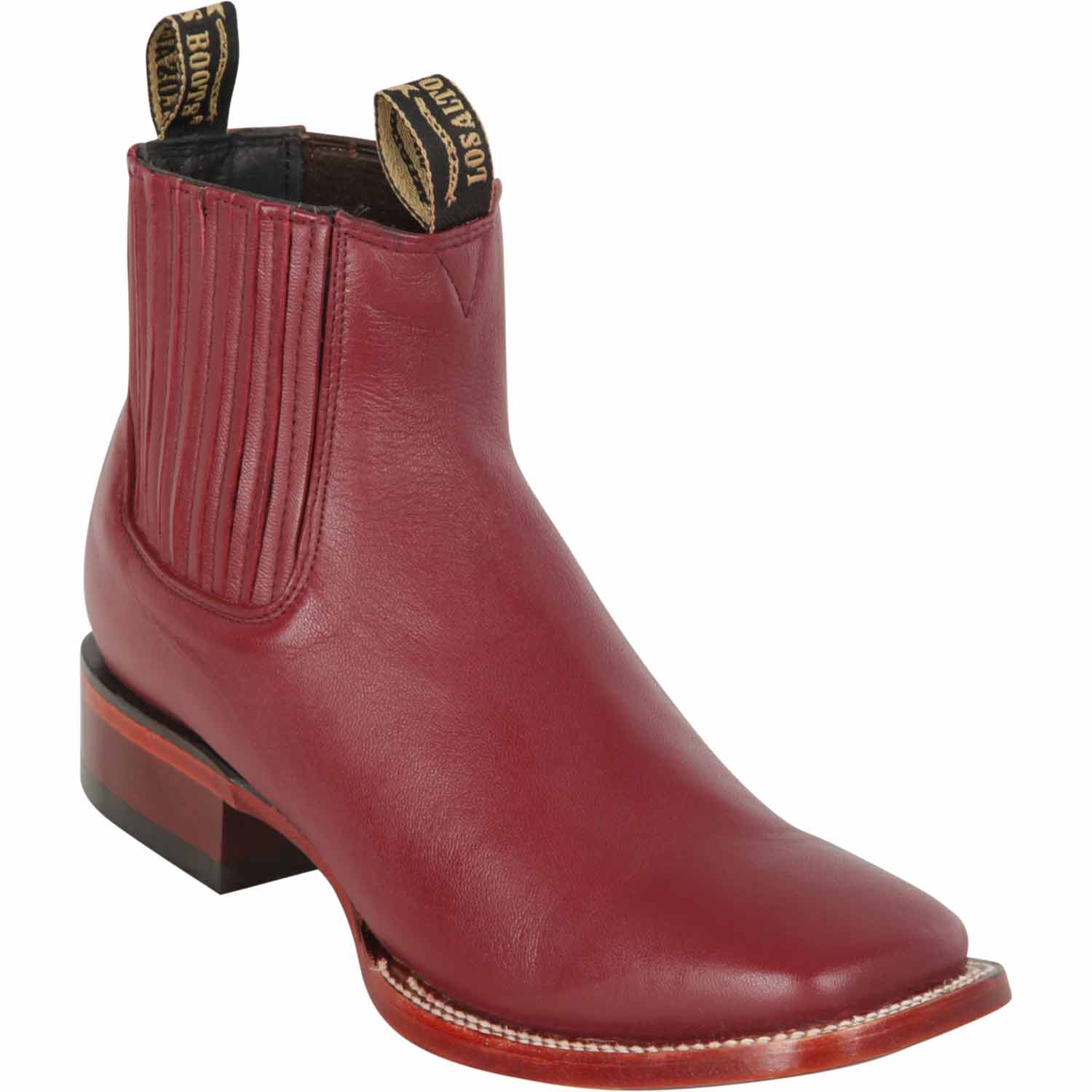 Los Altos Men's Wide Square Toe Deer Leather Short Boots 82B83 - 6