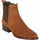 Los Altos Boots Boots Cognac / 6 Los Altos Men's Round Toe Suede Leather Short Boots - Cognac 69B6603