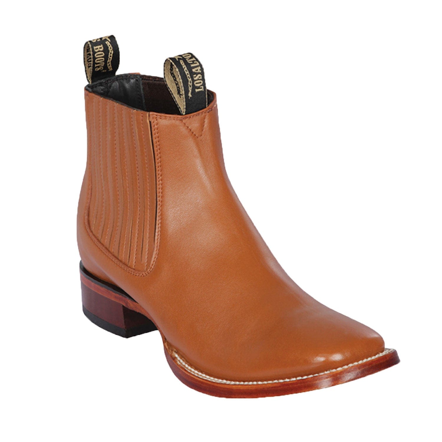 Los Altos Men's Wide Square Toe Deer Leather Short Boots 82B83 - 6