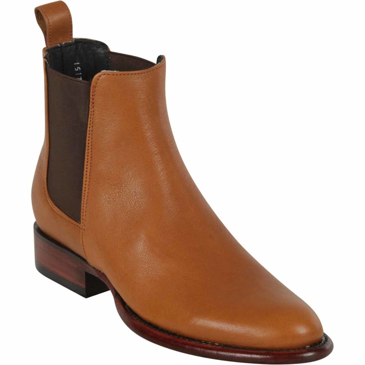 Los Altos Men's Round Toe Leather Short Boots Black LAB-50B21 - 6