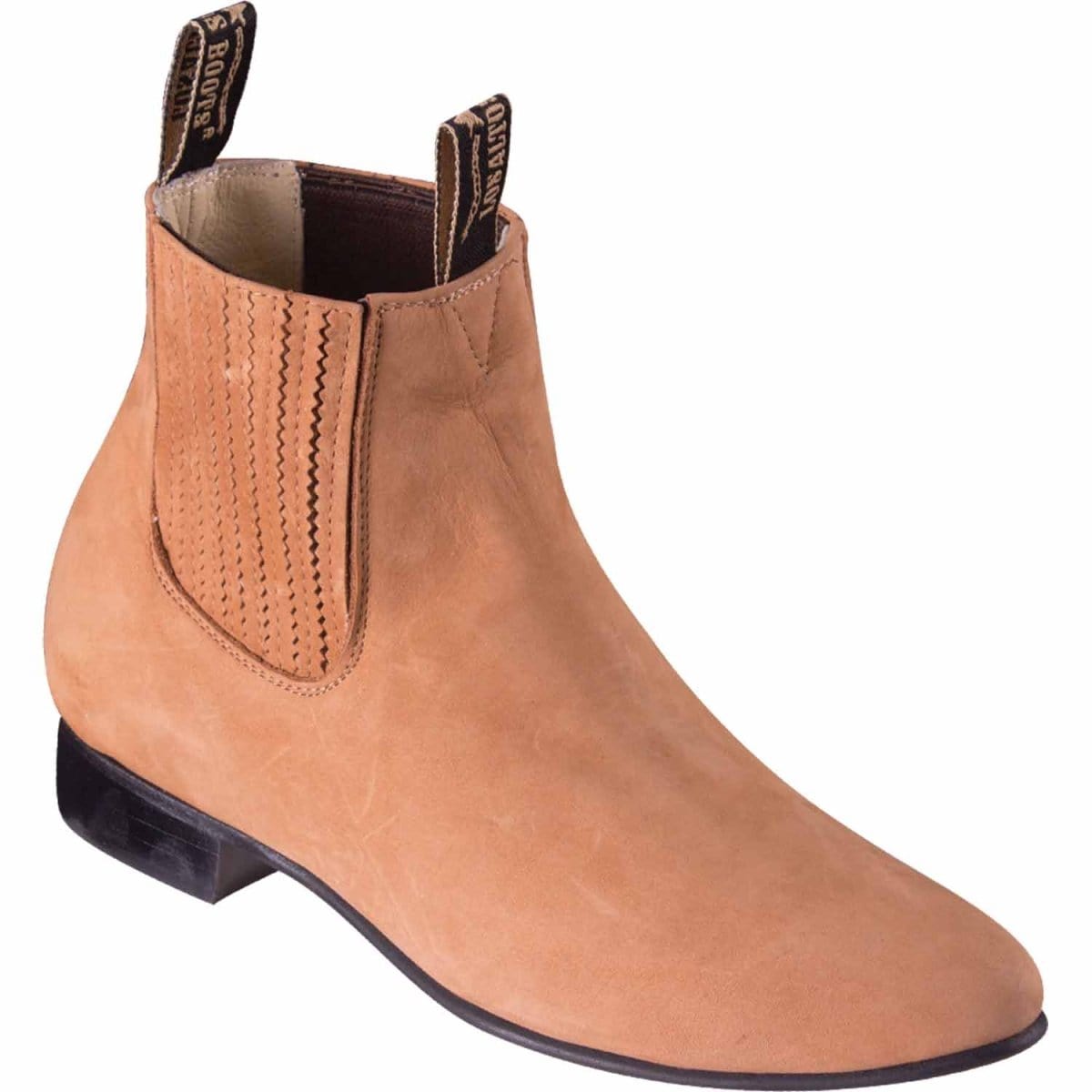 Los Altos Men's Round Toe Suede Leather Ankle Boots Tan LAB-6163 - 6