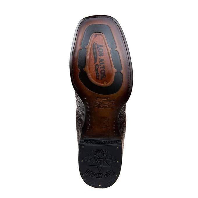 Los Altos Men's Wide Square Toe Caiman Belly Short Boots  82BV82 - 6