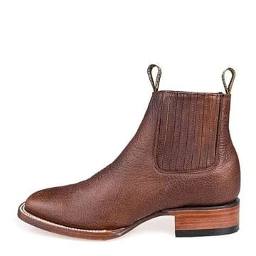 Los Altos Men's Square Toe Rage Leather Short Boots LAB-82BM9940 - 6