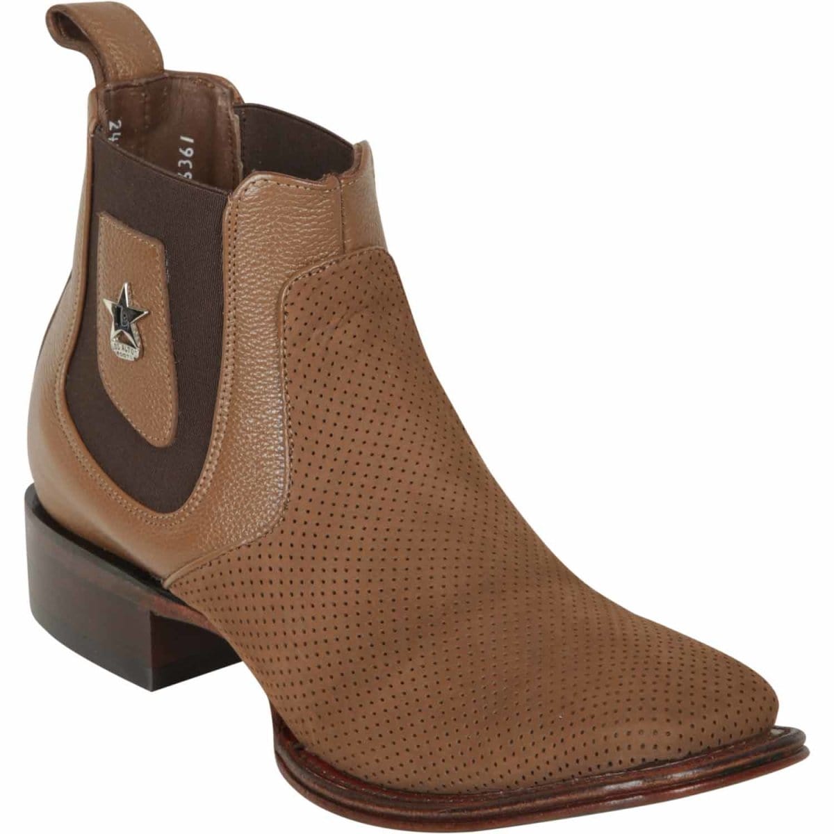 Los Altos Men's Wide Square Toe Suede Leather Short Boots LAB-82BV63 - 6