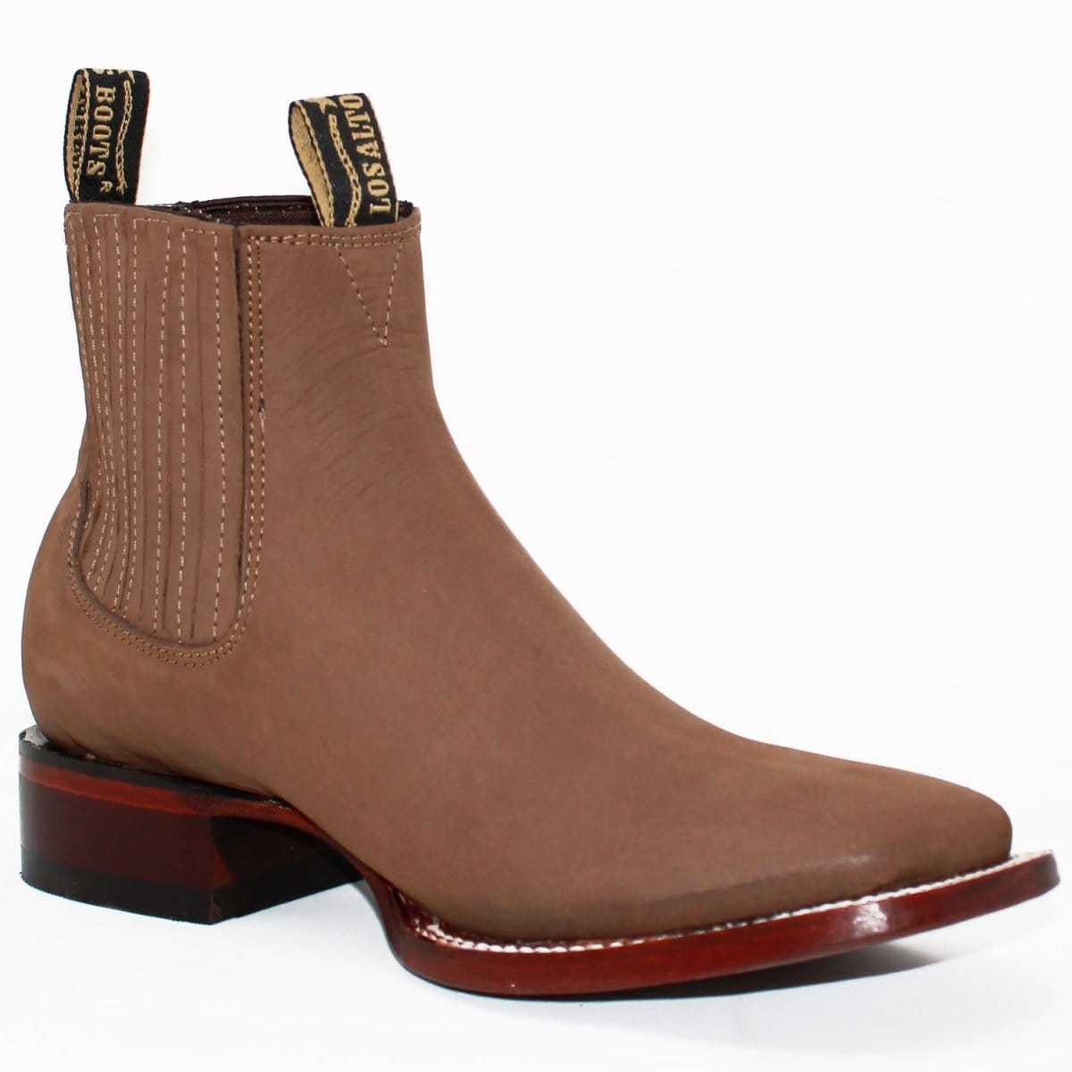 Los Altos Men's Square Toe Suede Leather Short Boots LAB-82B63-B - 6
